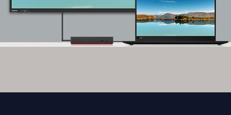 ThinkPad通用USB-C扩展坞40AY0090CN 90W电源65W快充多屏办公无忧