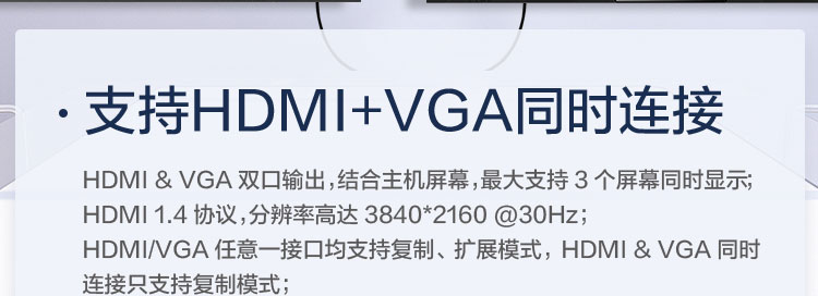 联想USB-C多功能视频转换器36004205 支持4K/1080P高清输出与扩展模式