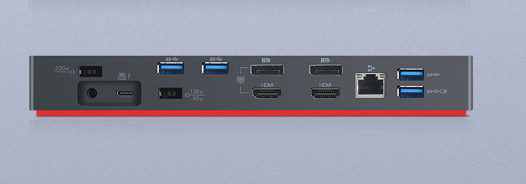 联想ThinkPad第二代雷电扩展坞 135W输入90W快充USB-C/雷电3