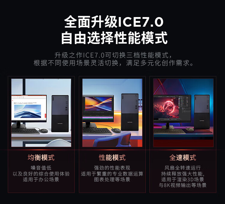 联想ThinkCentre P900c台式机 i5-14400F RTX4060 16GB 1TB SSD设计师主机
