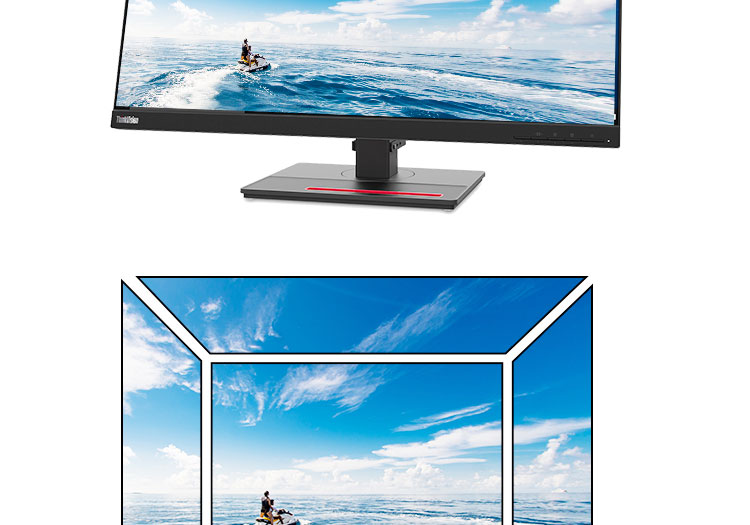联想ThinkVision T27q-20显示器 27英寸QHD显示器丰富接口高色域灵活支架设计