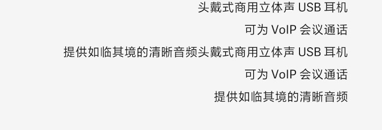 联想100 USB头戴耳麦 商务VoIP通话专用舒适佩戴清晰收音
