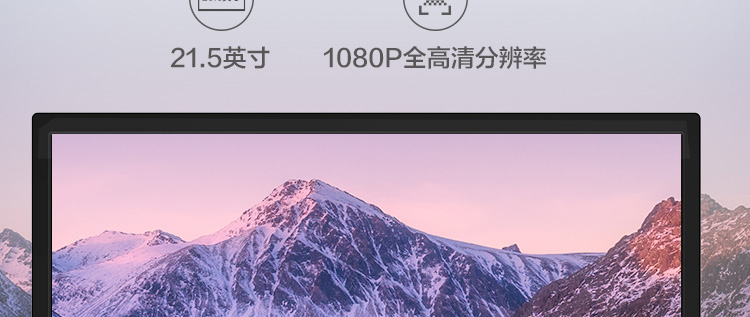 联想ThinkVision TE22-10显示器 21.5英寸全高清护眼显示器VGA+DVI双接口低蓝光护眼设计