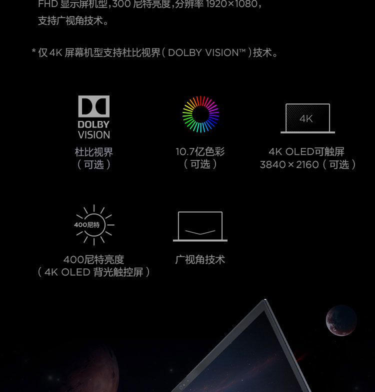联想ThinkPad X1隐士笔记本 VR/MR支持4GB DDR6独显64GB内存扩展