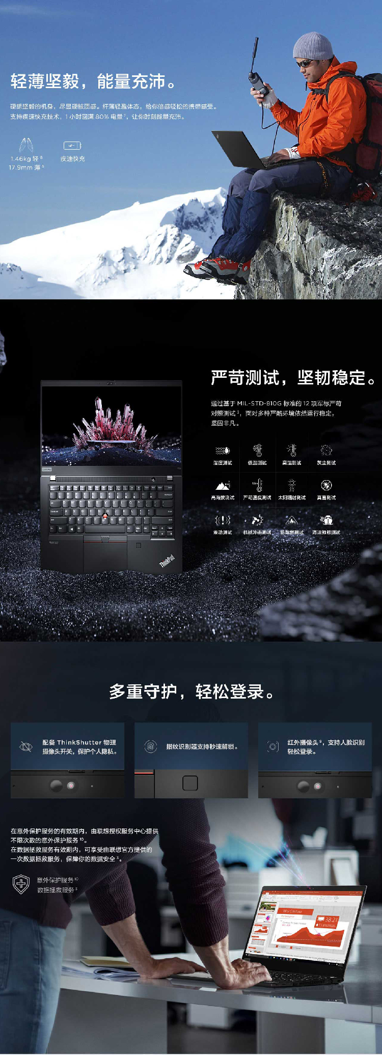 联想ThinkPad T14商务笔记本电脑 Intel i7-10510U处理器8GB RAM