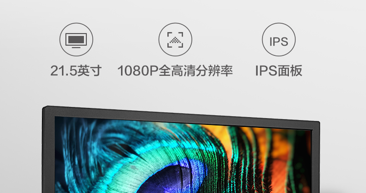 联想ThinkVision T2224d显示器 21.5英寸IPS高清显示器1670万色广视角灵活调节底座