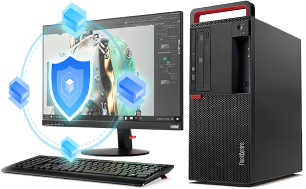 联想ThinkCentre M910t台式办公电脑 网络隔离机型精巧18L机身简约商务设计