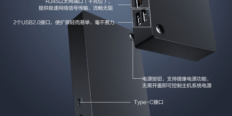 ThinkPad通用USB-C扩展坞40AY0090CN 90W电源65W快充多屏办公无忧