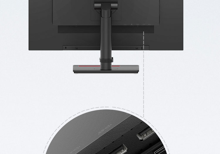 联想ThinkVision T27q-20显示器 27英寸QHD显示器丰富接口高色域灵活支架设计