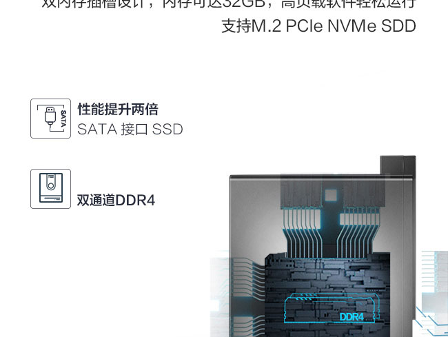 联想启天B455高性能办公电脑 支持Wi-Fi 6与双内存扩展