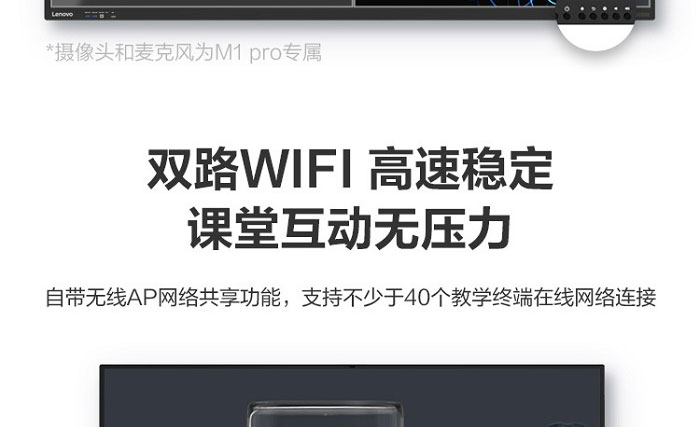 联想M1 Pro智慧教育大屏 超清显示与流畅书写的互动课堂多点触控与高清画质