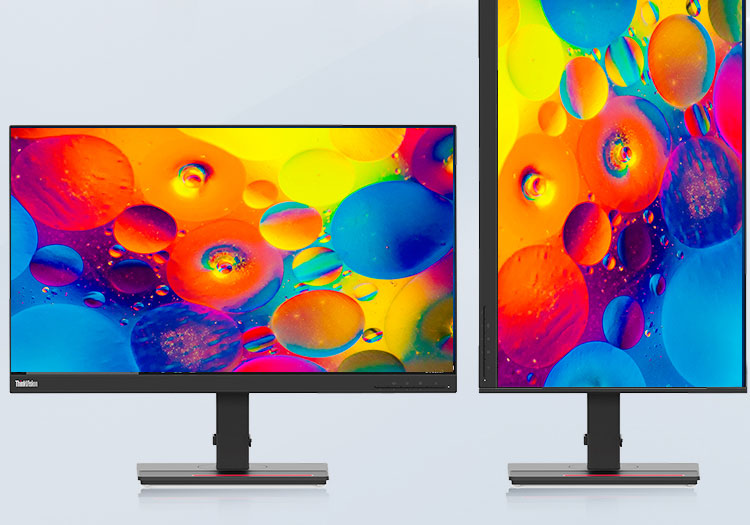 联想ThinkVision T27q-20显示器 27英寸QHD显示器丰富接口高色域灵活支架设计
