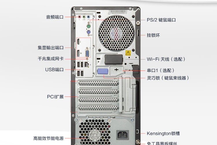 联想ThinkCentre M950t台式机 支持最高64GB双通道DDR4内存提升系统响应速度