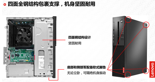 联想启天M410(C)小型商务台式机 搭载第七代酷睿处理器强劲性能办公首选
