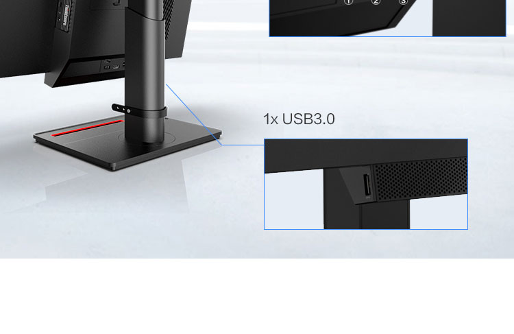 联想ThinkCentre TIO4一体机 全新底座设计节省18%空间USB3.0+DP-IN多设备连接
