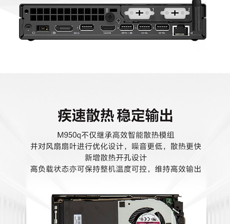 联想ThinkCentre M950q高性能台式机 支持英特尔Q670高端平台与vPro技术