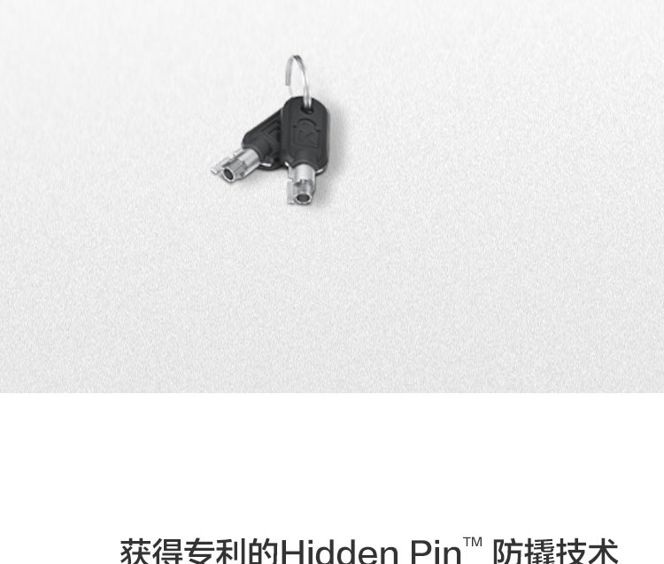 肯辛通超薄Nano锁头笔记本锁 防撬碳钢电缆超薄10mm锁身防切割旋转电缆