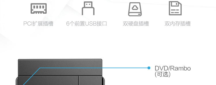联想启天M54h办公台式机 13.6L紧凑机身第四代锐龙强劲性能多USB接口高效扩展