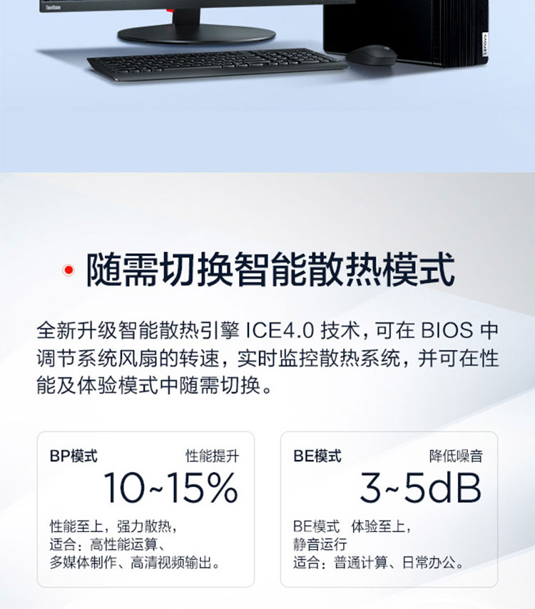 联想ThinkCentre M950s商务台式机 8.2升紧凑机身灵活部署节省办公空间