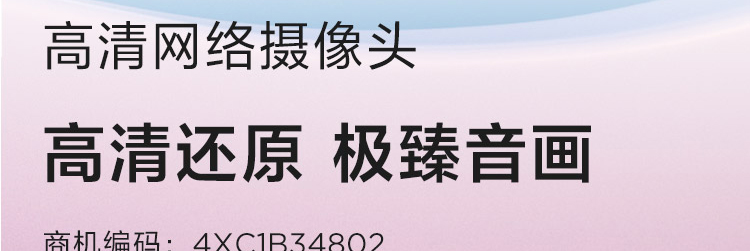 联想Lenovo Essential 1080P高清网络摄像头 200万像素FHD双麦克风360°旋转可调视角