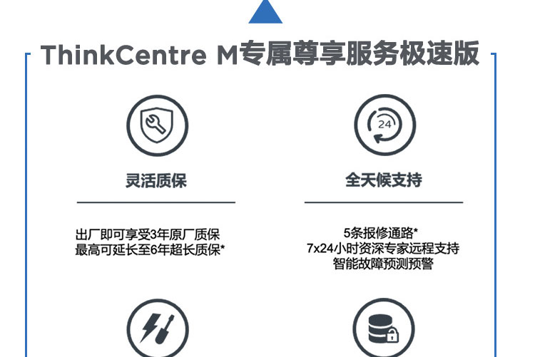 联想ThinkCentre M950t台式机 支持最高64GB双通道DDR4内存提升系统响应速度