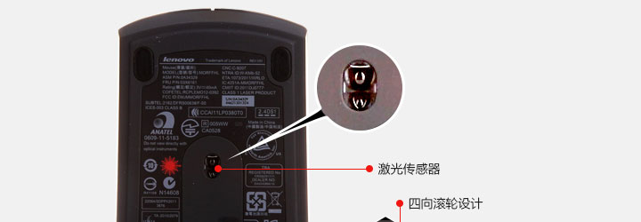 联想ThinkPad无线激光鼠标0A36193 高清精密操控人体工学设计顺滑触感