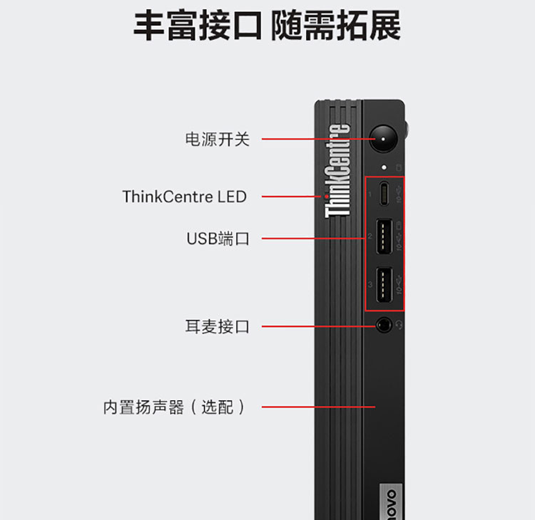 联想ThinkCentre M950q高性能台式机 支持英特尔Q670高端平台与vPro技术