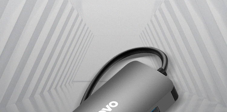 联想D610六合一Type-C扩展坞 高速数据4K高清输出支持USB 3.0与HDMI