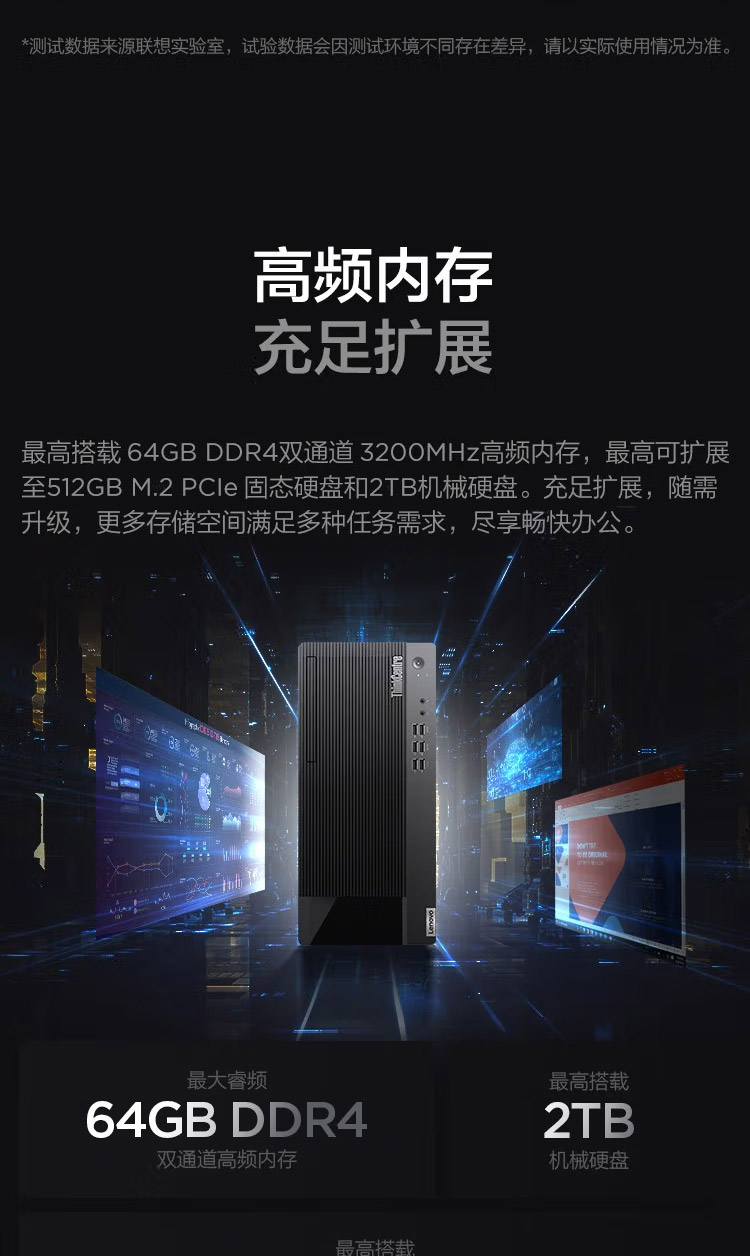 联想ThinkCentre E900台式电脑 英特尔i5-12400+B660芯片组性能强劲提升