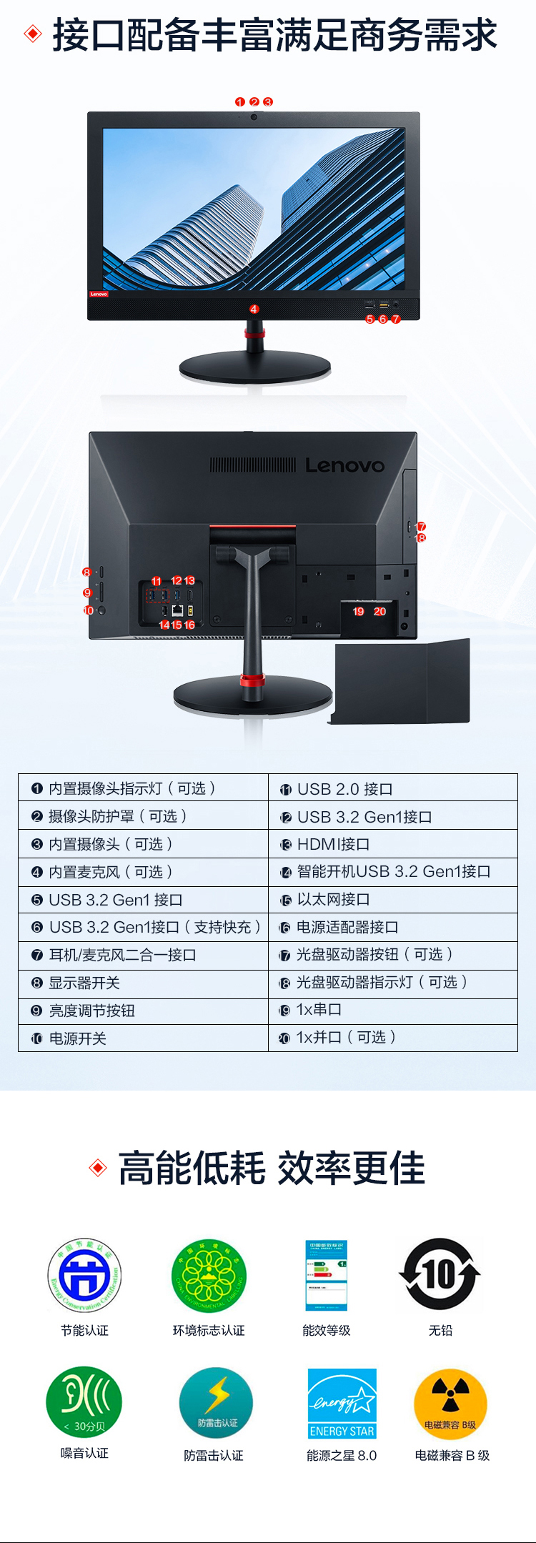 联想启天A730一体机 支持键盘开机与屏幕开关提升操作便捷性