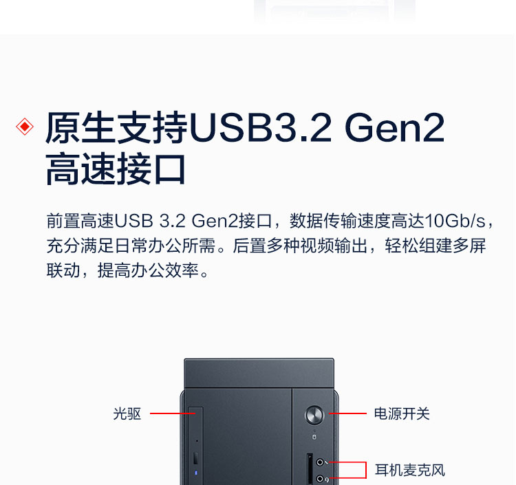 联想启天M640商用台式机 第十一代英特尔酷睿处理器Rocket Lake Q570芯片组
