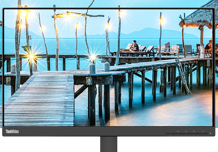 联想ThinkVision T27q-20显示器 27英寸QHD显示器丰富接口高色域灵活支架设计