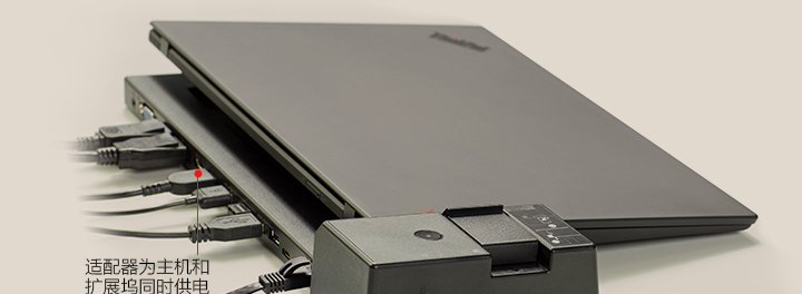 联想ThinkPad CS18 高级底座式扩展坞 免驱即插即用笔记本安全锁加固桌面锁孔与主机锁双重防护