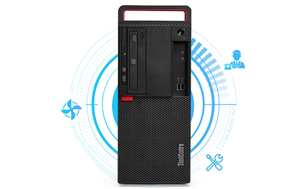 联想ThinkCentre M910t台式办公电脑 网络隔离机型精巧18L机身简约商务设计
