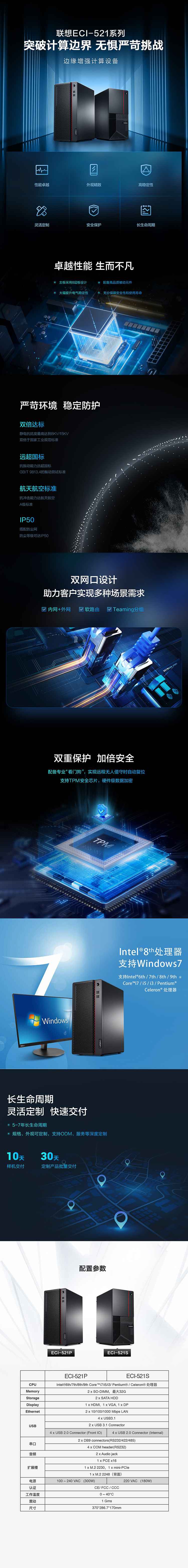 联想ECI-521工控机 智能工业计算终端