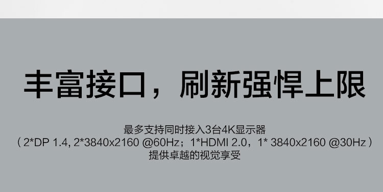 ThinkPad通用USB-C扩展坞40AY0090CN 90W电源65W快充多屏办公无忧