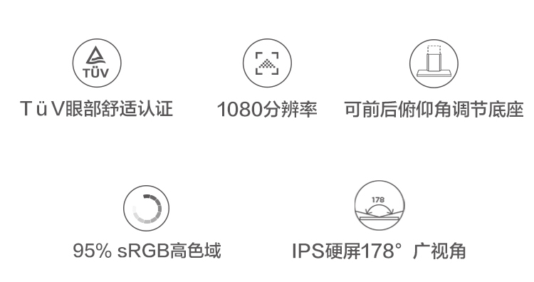 联想ThinkVision T2224d显示器 21.5英寸IPS高清显示器1670万色广视角灵活调节底座