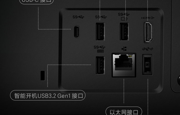 联想启天A850一体机 21.5寸护眼高清屏AMD锐龙强劲性能