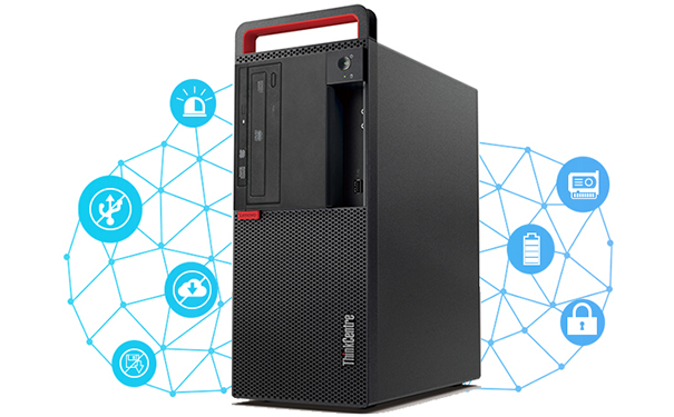 联想ThinkCentre M910t台式办公电脑 网络隔离机型精巧18L机身简约商务设计