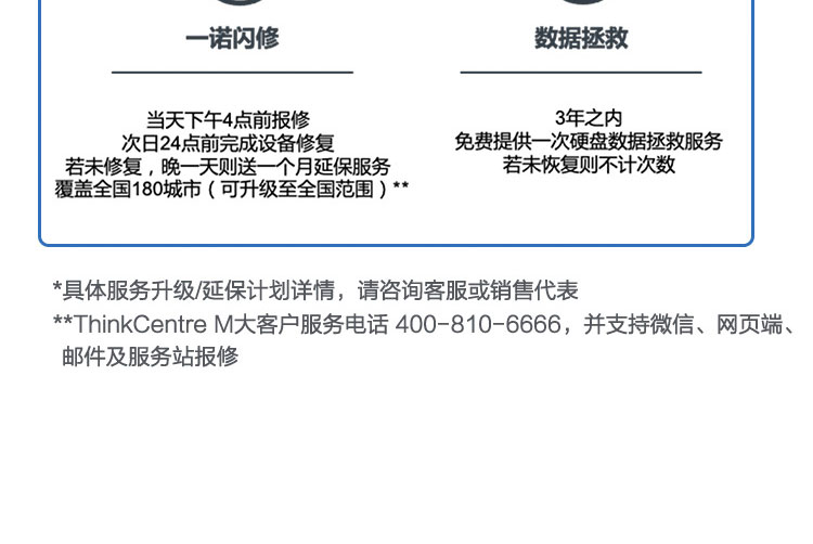 联想ThinkCentre M950t台式机 支持最高64GB双通道DDR4内存提升系统响应速度