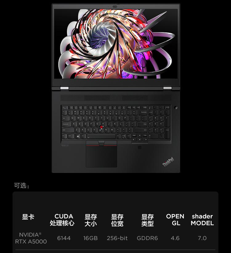 联想ThinkPad P17移动工作站 旗舰专业设计本支持128GB DDR4内存与NVIDIA RTX A5000显卡
