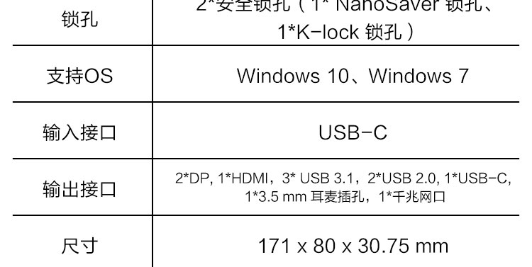 ThinkPad通用USB-C扩展坞40AY0090CN 90W电源65W快充多屏办公无忧