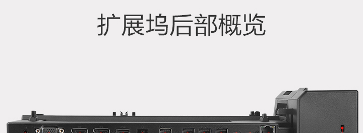 联想ThinkPad CS18 高级底座式扩展坞 免驱即插即用笔记本安全锁加固桌面锁孔与主机锁双重防护