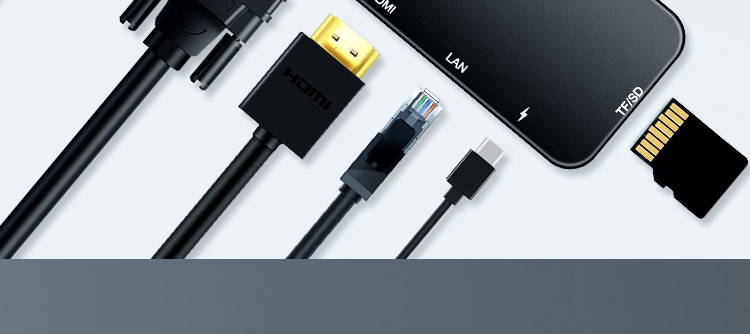 联想USB-C多功能扩展坞36004372 一线连接多接口办公支持视频音频和网络连接