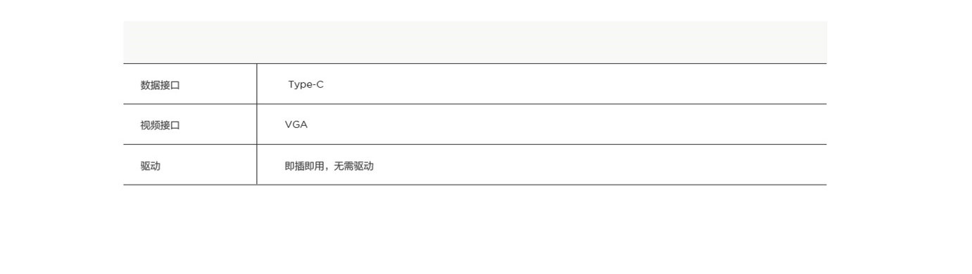 联想Type-C转VGA高清转接线 轻松扩展显示屏支持1080p双面插拔便捷