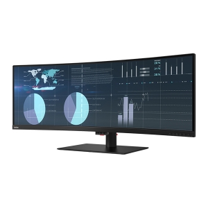 联想ThinkVision P44w-10显示器 43.4英寸超宽曲面带鱼屏3840×1200 32:10 144Hz专业色彩显示器