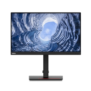 联想ThinkVision P24i显示器 23.8英寸FHD办公显示器窄边框设计全功能升降旋转底座