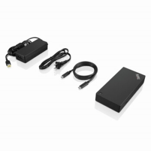 联想ThinkPad 40AF0135CN双接口扩展坞 USB-A/USB-C兼容 高功率充电和双4K显示